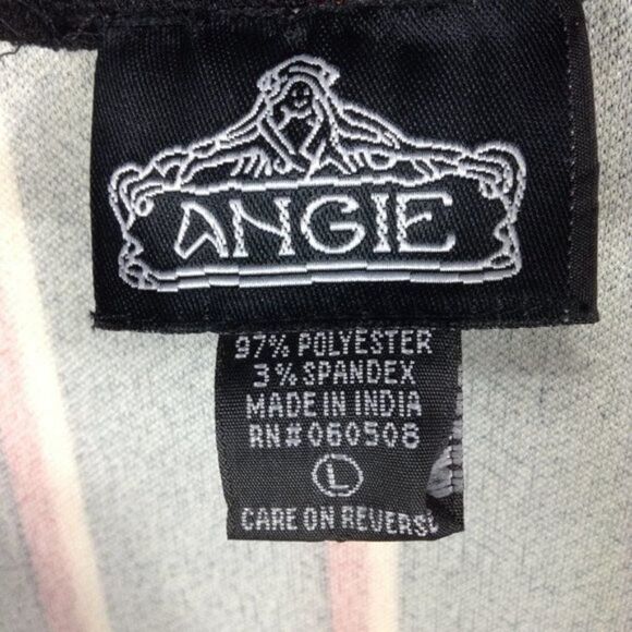 Angie Black Striped V-Neck Jumpsuit size al - Picture 6 of 6